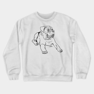 Drooly Mastiff (outline) Crewneck Sweatshirt